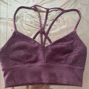 ALO Yoga Purple Strappy Sports Bra